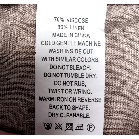 Jeanswest Linen Blend Peplum Tank Top Womens Size 16 Beige Sleeveless Blouse - Picture 7 of 11